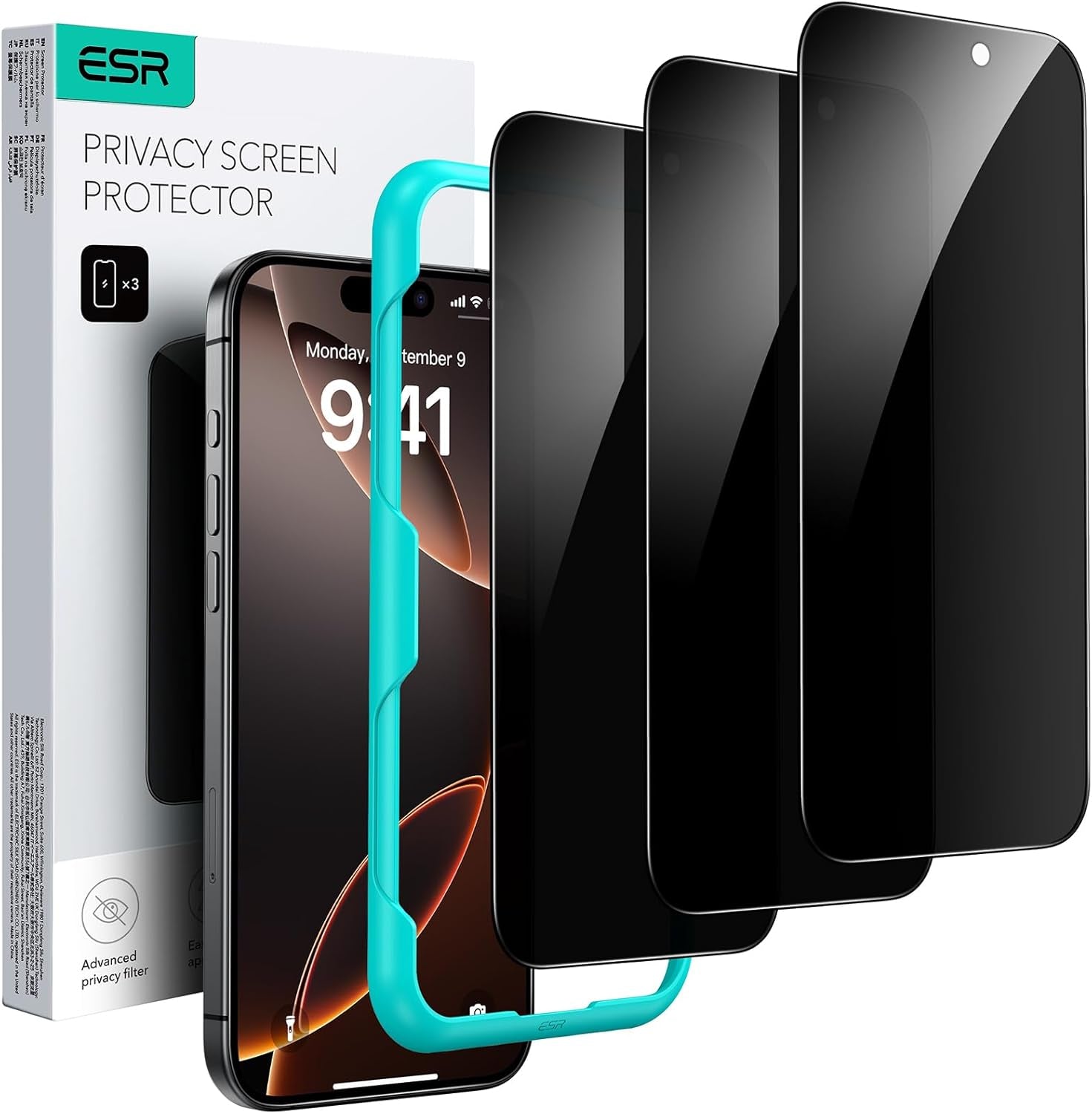 3 Pack for Iphone 16E/ Iphone SE 4/ Iphone 14/ Iphone 13/ Iphone 13 Pro Screen Protector, [9H Hardness] [Military Grade Shatterproof] Tempered Glass Film with Easy Installation Tool