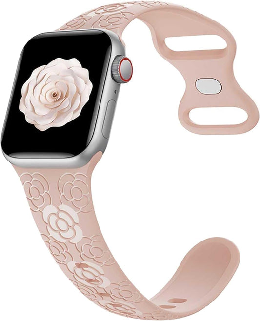 Silicone Band Compatible with Apple Watch Bands for Women 40Mm 38Mm 41Mm,Strechy Wristband Waterproof Replacement Sport Strap for Iwatch Bands Series 8 7 6 5 4 3 2 1
