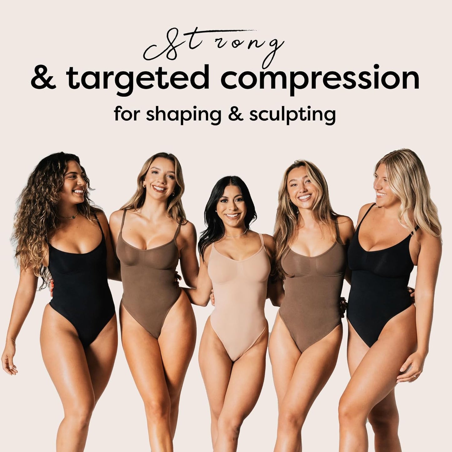 Shapewear Tummy Control Bodysuit Thong or Brief: Sculpting Shaper Tank Top Shapewear Bodysuit: Snatched Waist Body Suit