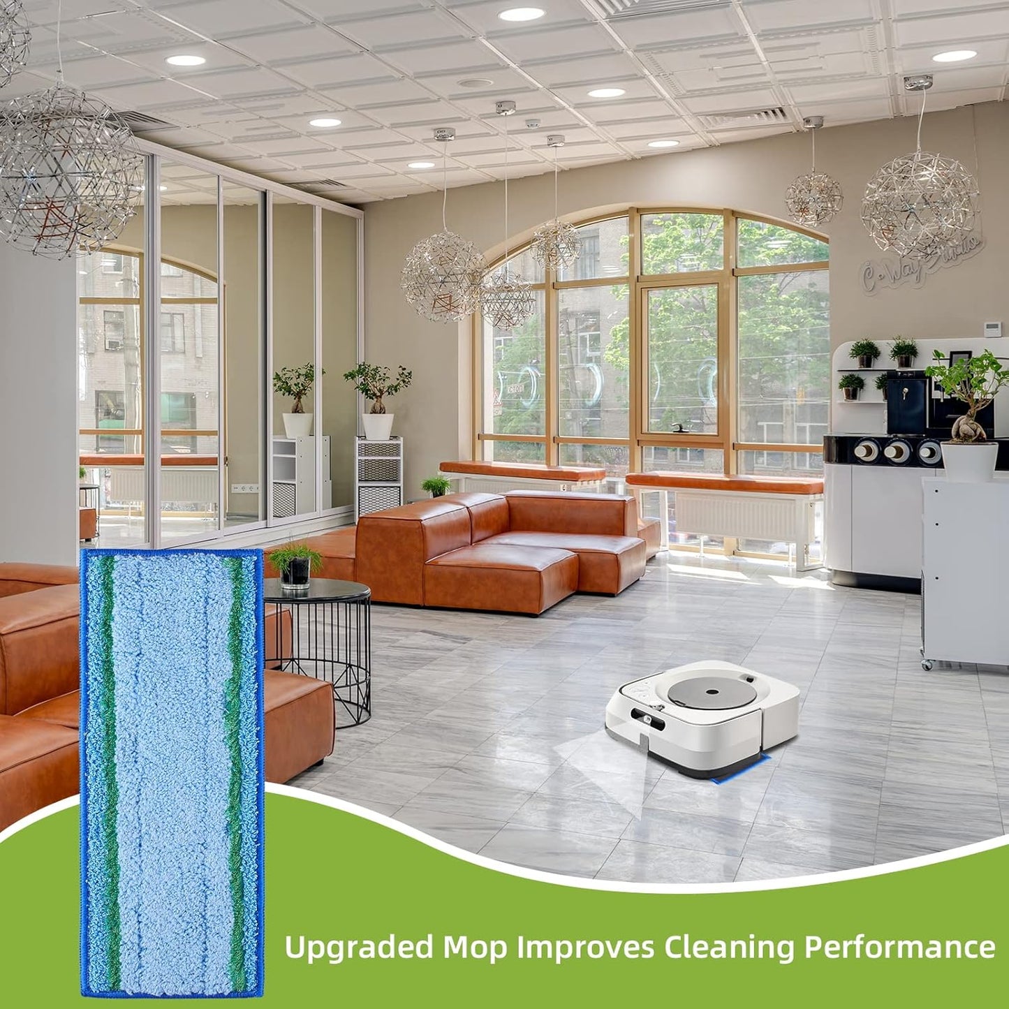 8 Pack Mop Pad for Irobot Braava Jet M6 Ultimate Robot Mop, Upgraded M6 Wet Mopping Pad, Washable Microfiber Replacement Cleaning Pad