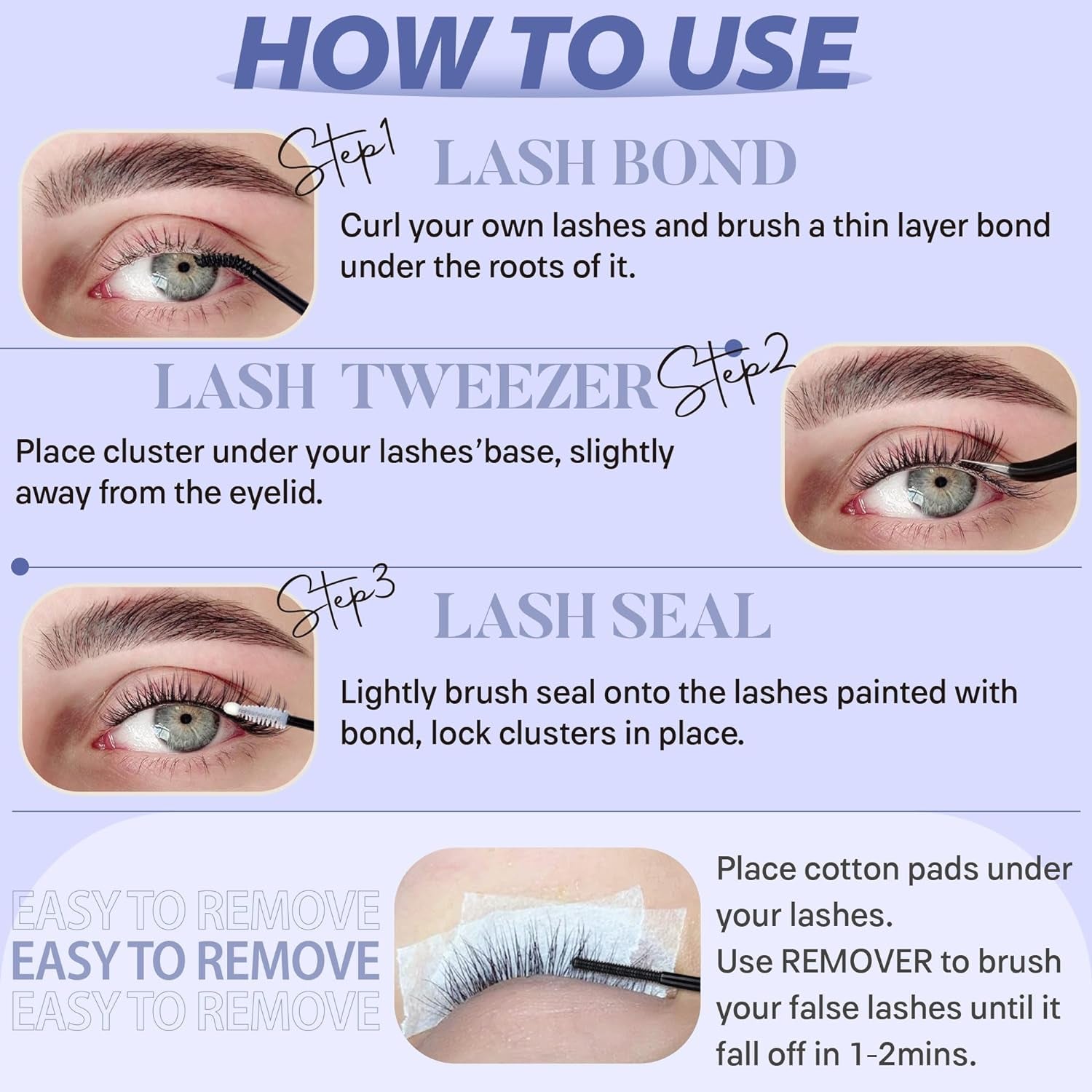 Fluffy Lash Clusters 60D+80D Thick Eyelash Clusters D Curl Wispy Individual Lashes 10-18Mm Cluster Eyelash Extensions 280Pcs False Eyelashes DIY Flat Lash Extension by