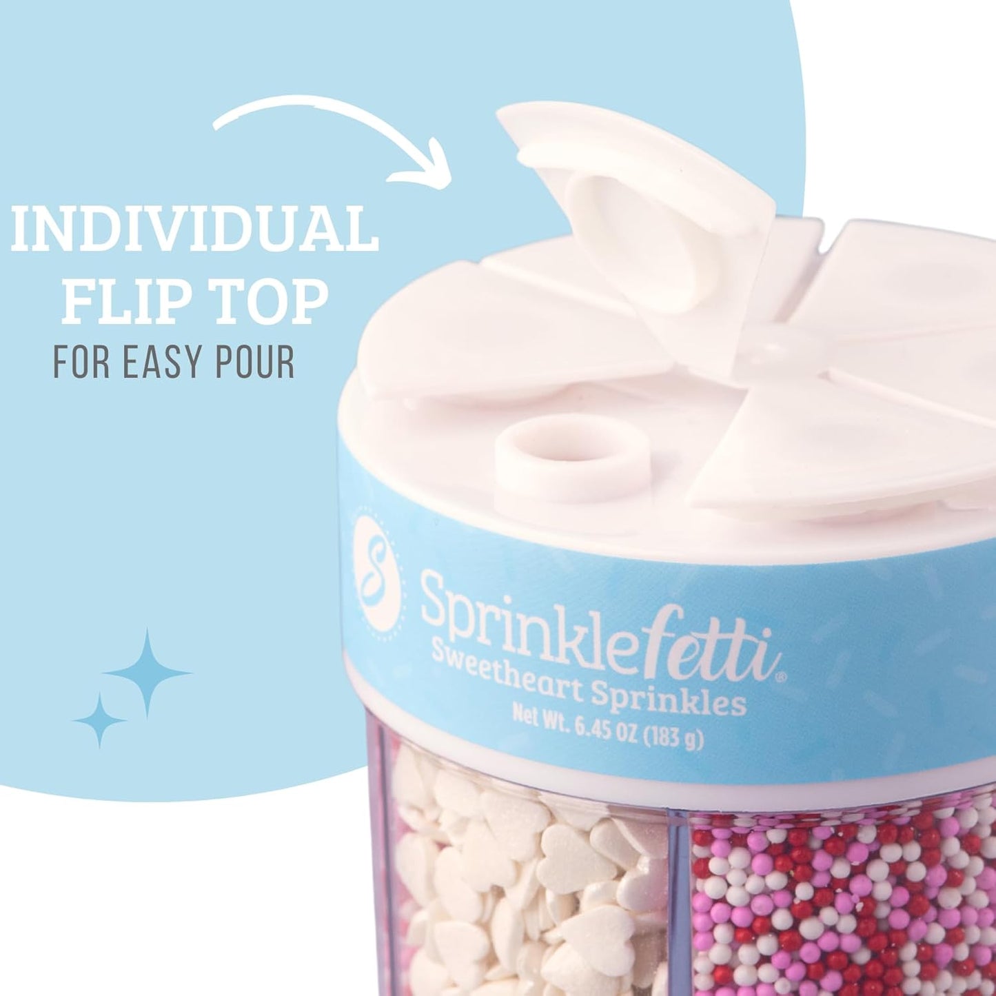 Heart Sprinkles, Valentines Day, Edible Sprinkle Mix, Heart Shapes, Jimmies, Perfect for Cake Decorations, Baking, Ice Cream, Cookies, Cupcake Topper (Sweetheart)