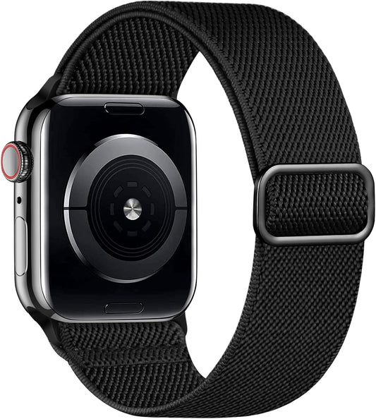 Stretchy Solo Loop Compatible with Apple Watch Band 44Mm 40Mm 41Mm 45Mm 38Mm 49Mm 42Mm for Women Men, Soft Nylon Elastic Braided Sport Strap for Iwatch Series 9 8 7 6 5 4 3 2 1 SE Ultra 2 Ultra