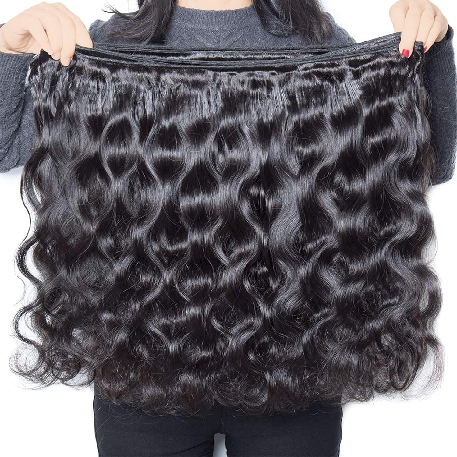 Bundles with Closure Human Hair Body Wave 12 14 16+10 Inch 100% Unprocessed Brazilian Virgin Human Hair 3 Bundles with Closure Human Hair Extensions with 4X4 Free Part Lace Closure Natural Black