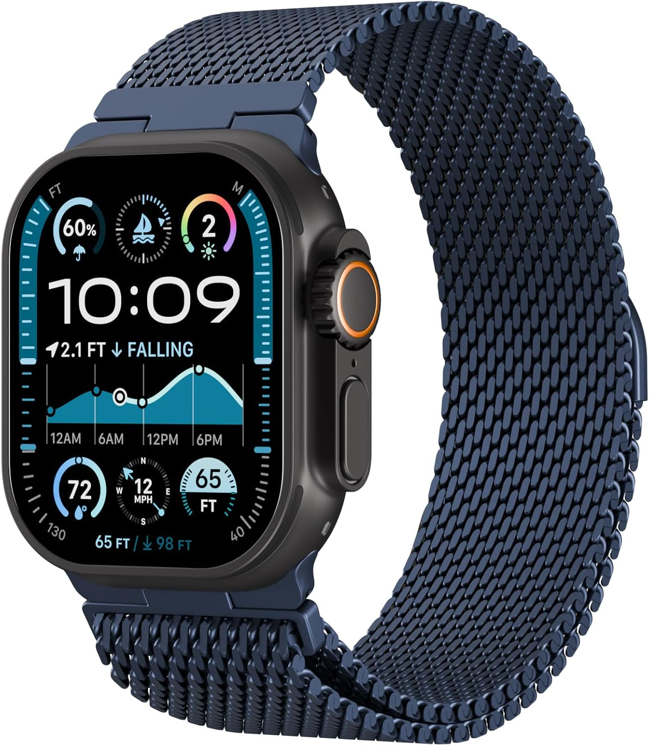 Stainless Steel Magnetic Clasp Band Compatible for Apple Watch 49Mm 46Mm 45Mm 44Mm 42Mm Men Women,Adjustable Metal Loop for Iwatch Ultra2 Ultra Series10/9/8/7/6/5/4 SE3/2/1