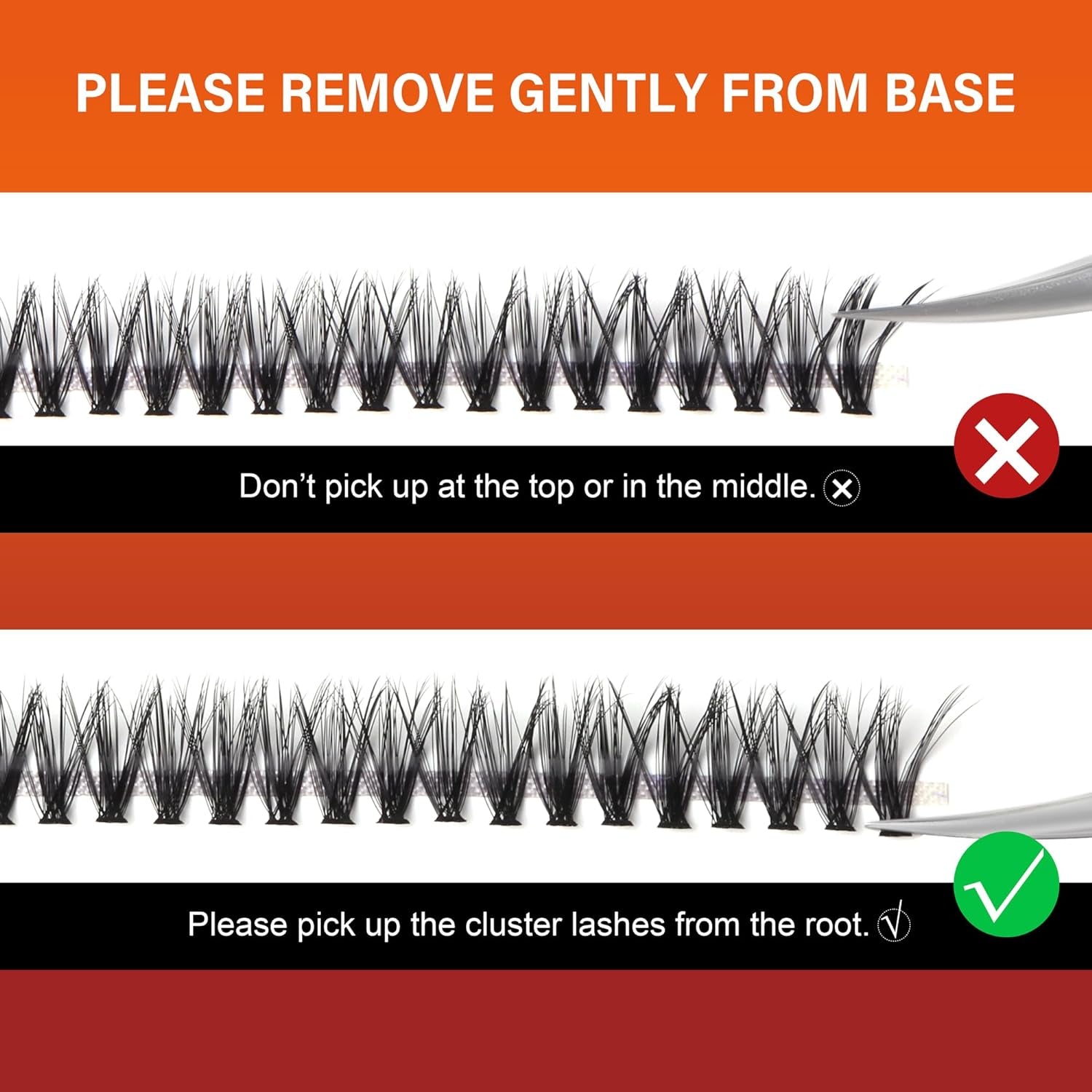 Lash Cluster 240Pcs Individual Lashes,8-16Mm Diy Lash Extension,D Curl Lash Clusters Wispy,3D Natural Lash Clusters Look like Eyelash Extension DIY at Home (Orange 40P-D-8-16Mix)