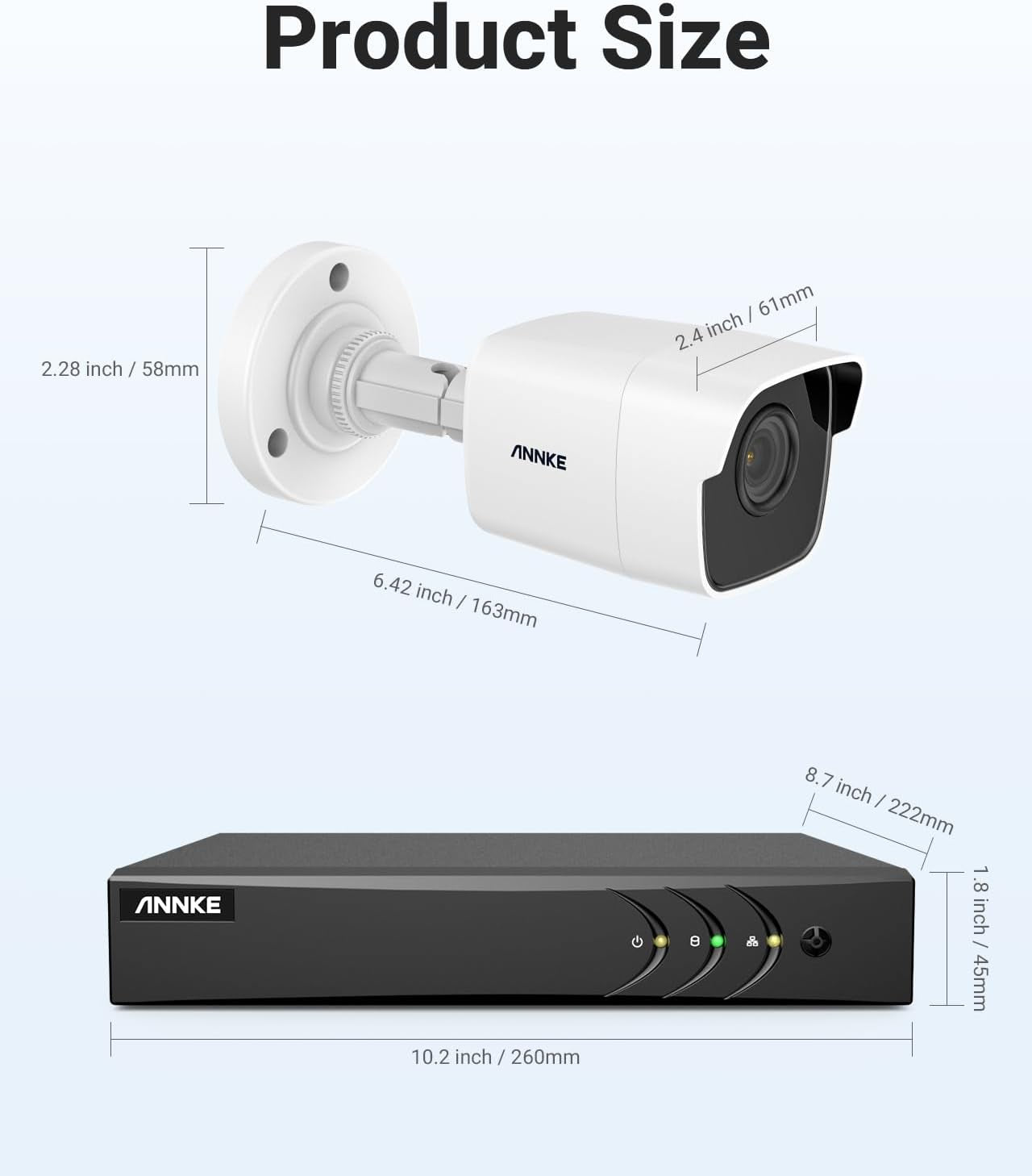 5MP Home Security Camera System with AI Human/Vehicle Detection, 8CH H.265+ DVR Recorder with 4X 5MP (2560TVL) Wired IP67 Outdoor CCTV Cameras, 100 Ft EXIR Night Vision with Smart IR & WDR TRUCK DRIVER