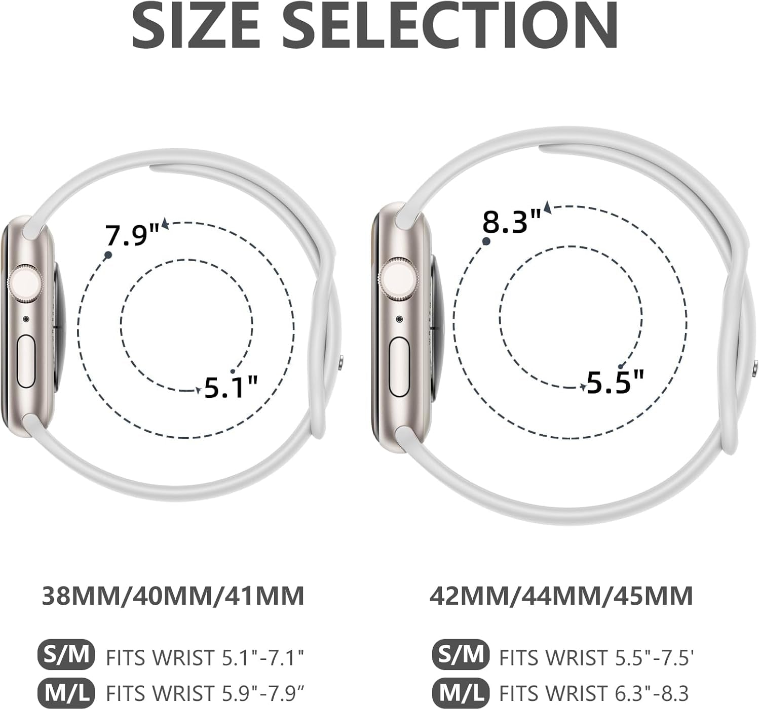 Sport Band Compatible with Apple Watch Band 38Mm 40Mm 41Mm 42Mm 44Mm 45Mm 49Mm for Women Men, Soft Silicone Waterproof Replacement Strap for Iwatch Bands Series 9 8 7 6 5 4 3 2 1 SE Ultra/Ultra 2