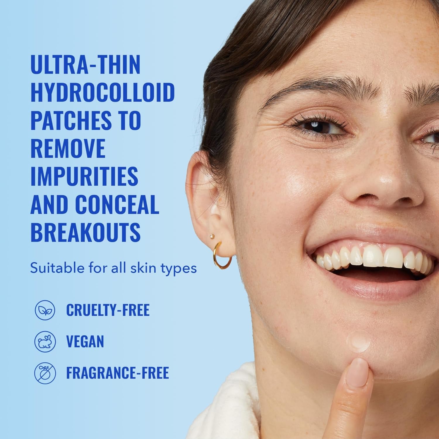 Pimple Patches (60 Patches) - Ultra-Thin Hydrocolloid Patches to Conceal Whiteheads, Blackheads and Blemishes, Target Ance and Impurities - Skin Care for Face with Cellulose and Pectin