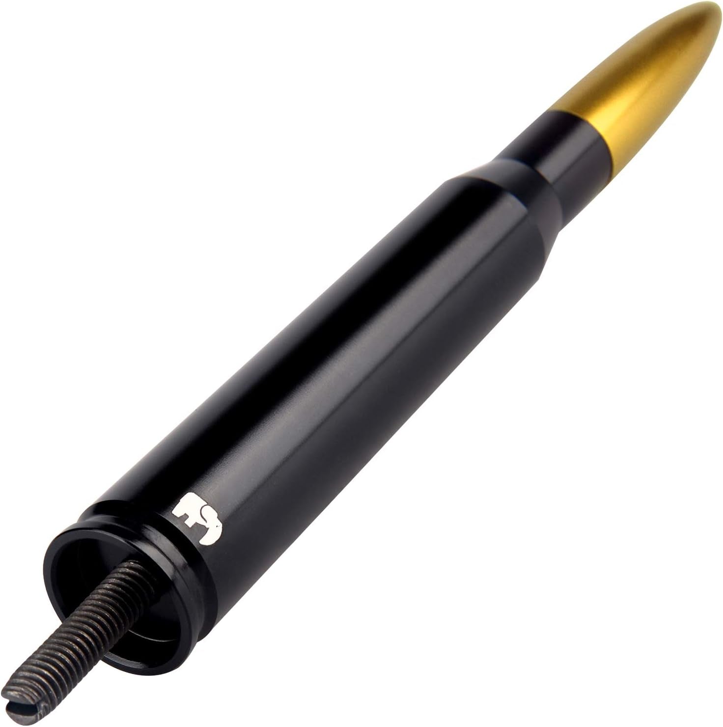 50 Cal Caliber Bullet Style Antenna, Compatible with Ford F-Series (F-150 F-250 F-350 Super Duty Ford Raptor Ranger Trucks 1997-2024) - Designed for Optimized FM/AM Reception (Silver)
