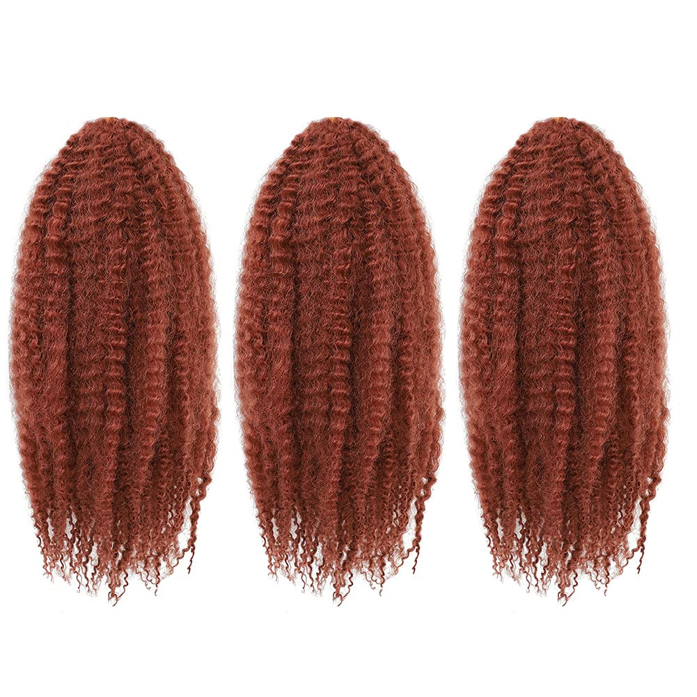 Marley Hair, 3 Packs Curly Crochet Braids for Marley Twist Braiding Hair, 350 Braids for Faux Locs Hair Synthetic Hair Extensions (24 Inch (Pack of 3), 350)