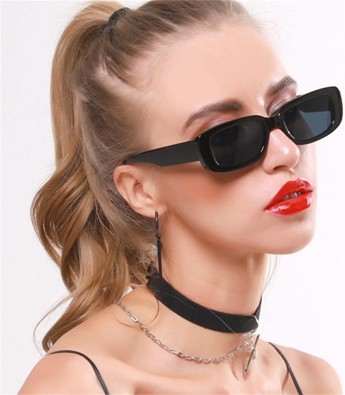 Rectangle Sunglasses for Women Men Retro 90S Sunglasses Womens Trendy Rectangular Sun Glasses Y2K Unisex Stylish 2025