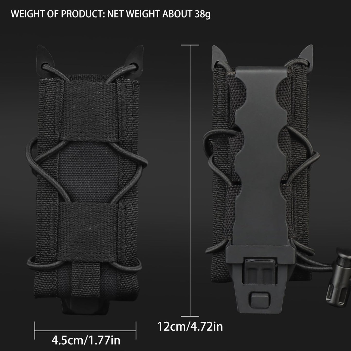 Mag Pouch 9Mm Magazine Pouch Adjustable Softshell Tactical Universal Mag Carrier with Molle Clip for Easy Placement & Removal