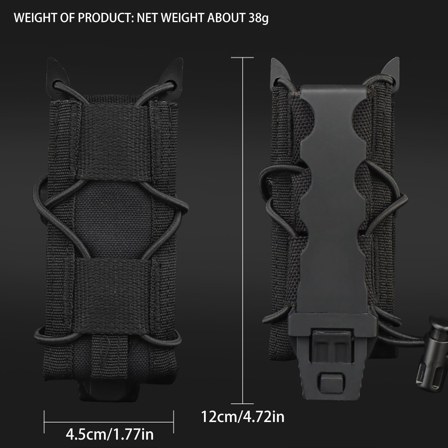 Mag Pouch 9Mm Magazine Pouch Adjustable Softshell Tactical Universal Mag Carrier with Molle Clip for Easy Placement & Removal