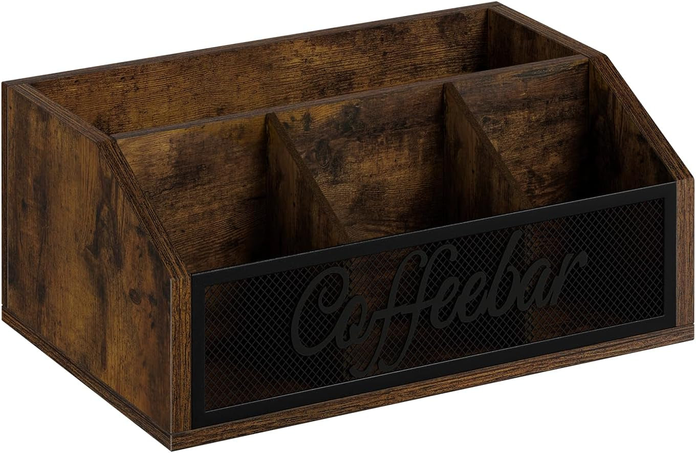 Coffee Station Organizer for Countertop,Coffee Bar Accessories and Organizer for Coffee Pods,Syrup,Cups,And Stirrer,Coffee Condiment Organizer,Coffee and Tea Organizer,Office Coffee Station