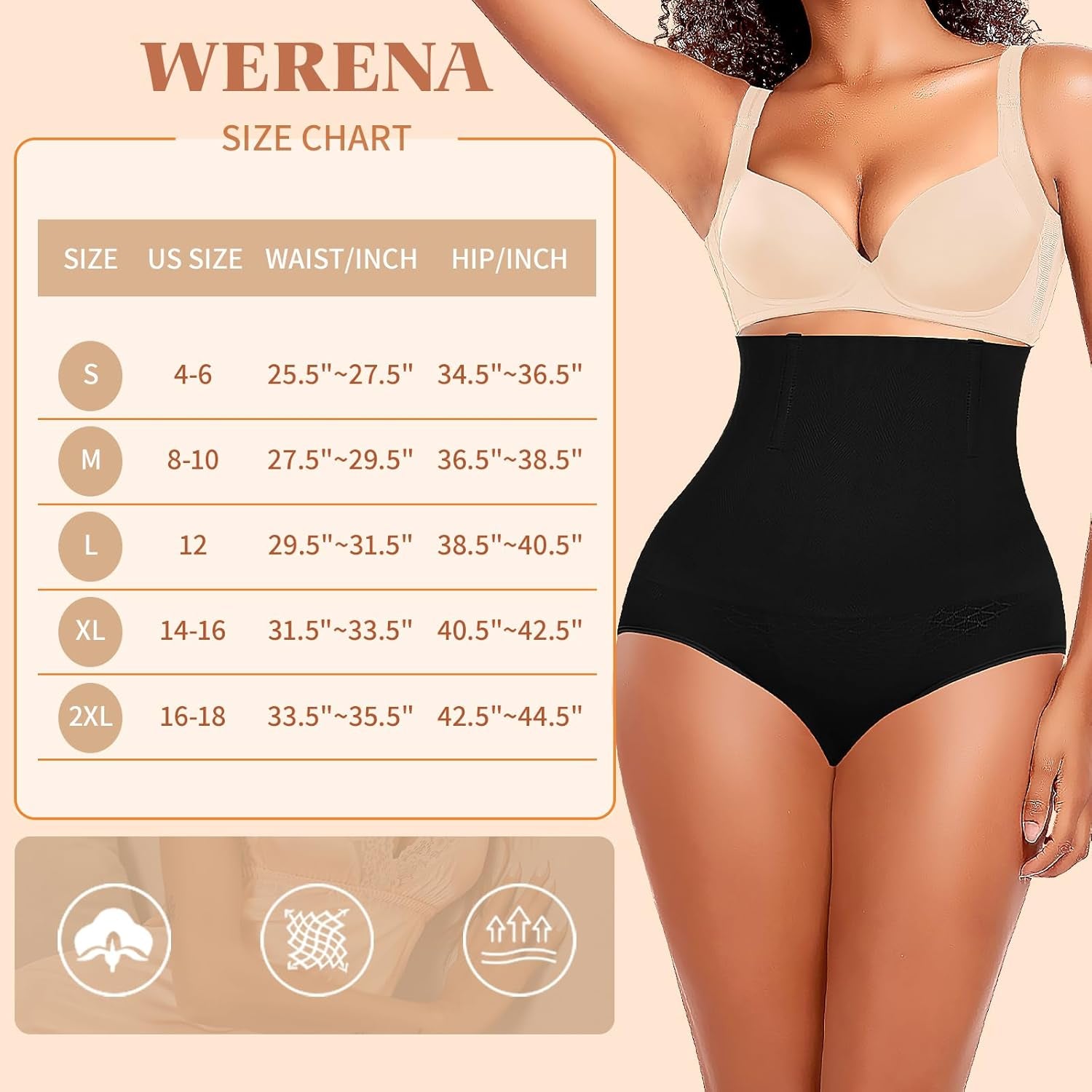 Tummy Control Shapewear Panties for Women Seamless High Waist Shaping Body Shaper Girdle Underwear