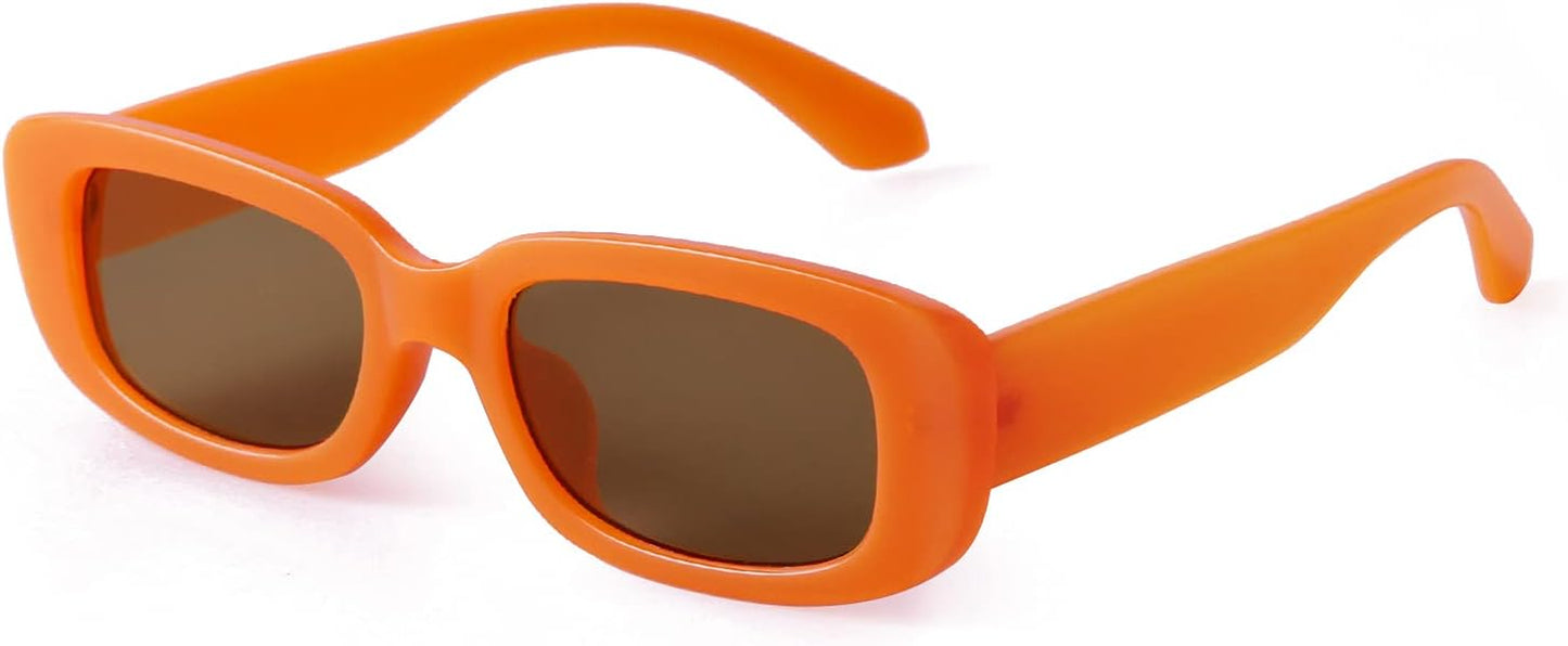 Rectangle Sunglasses for Women Men Retro 90S Sunglasses Womens Trendy Rectangular Sun Glasses Y2K Unisex Stylish 2025