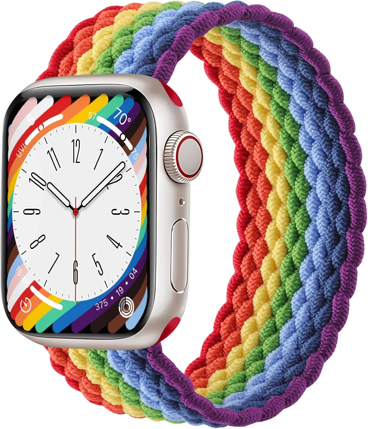 Braided Solo Loop Compatible with Apple Watch Band 38Mm 40Mm 41Mm 42Mm 44Mm 45Mm 49Mm for Women Men,Stretchy Nylon Sport Elastic Strap for Iwatch Bands Series 9 8 7 6 5 4 3 2 1 SE Ultra/Ultra 2