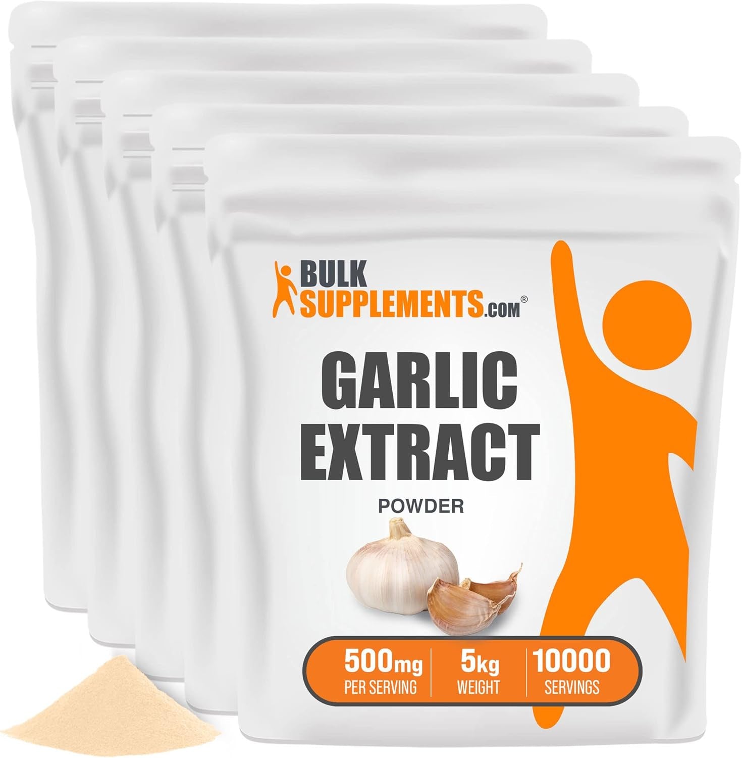 .Com Garlic Extract Powder - Garlic Supplement, Garlic Powder Supplement, Allium Sativum - Herbal & Gluten Free, 500Mg per Serving, 250G (8.8 Oz) (Pack of 1) TLBH