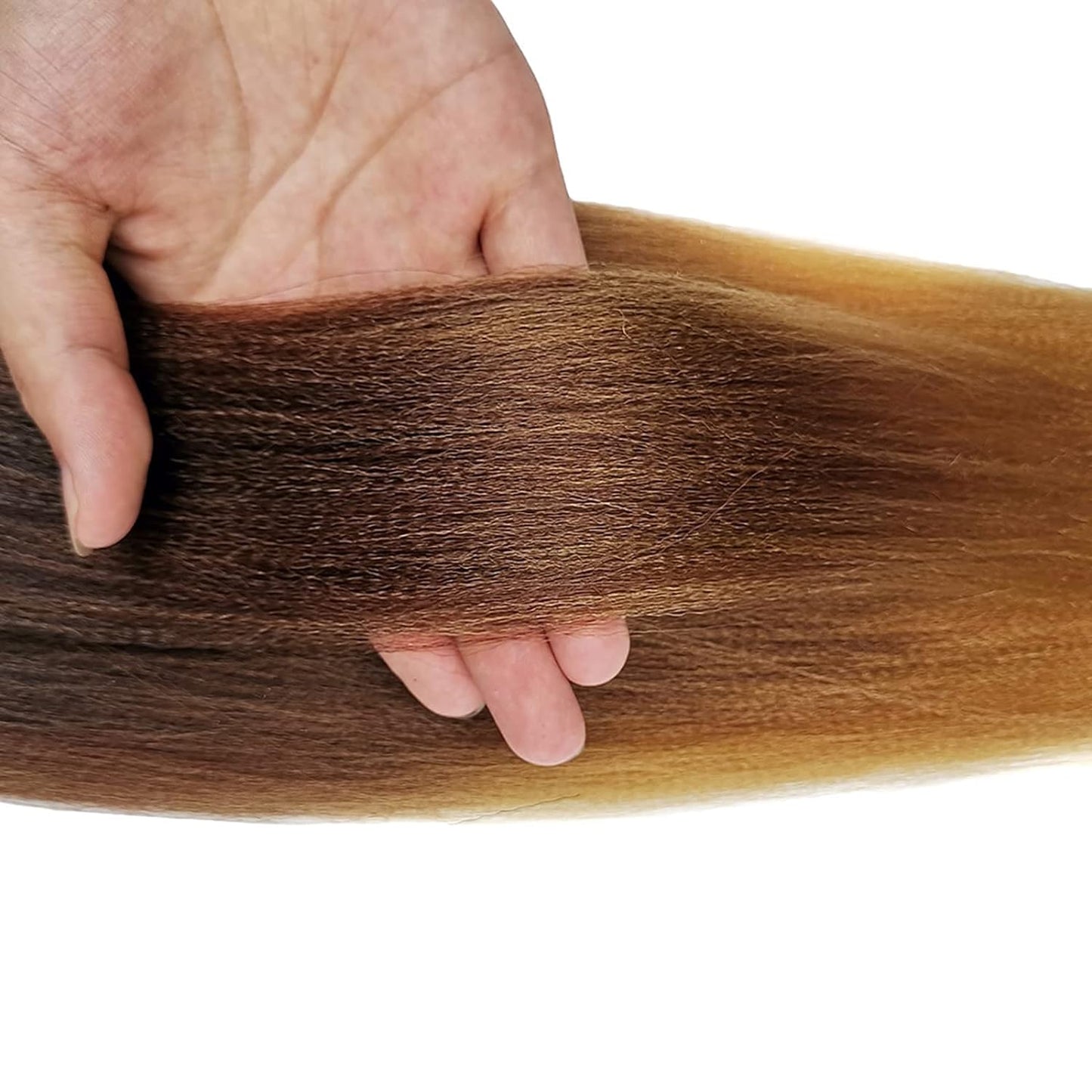 Pre Stretched Braiding Hair Ombre 30 Inch 8 Packs Synthetic Crochet Braids Hot Water Setting Professional Soft Yaki Texture Synthetic Hair Extensions(1B/30/27)