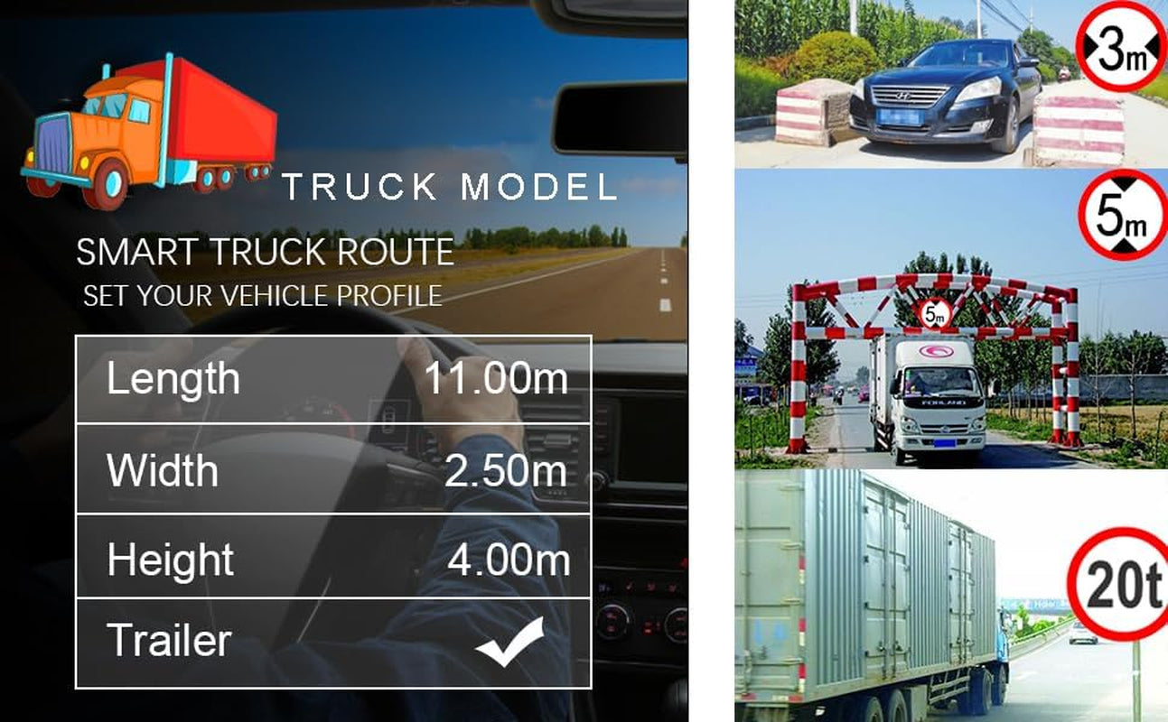 Upgrade GPS Navigation for Truck Car, Car GPS Navigation 2025 Maps, 9 Inch HD Touch Screen Vehicle GPS Navigation System，Free Lifetime Map Updates,Spoken Driver Alerts TRUCK DRIVER