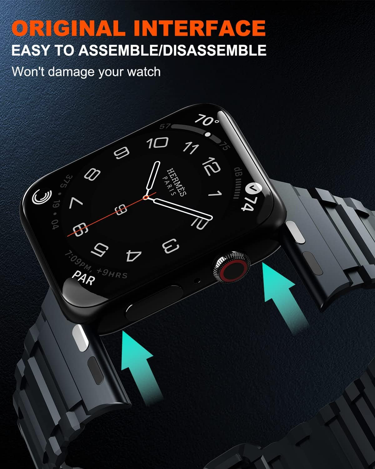 Smartwatch Bands Compatible with Apple Watch Band 49Mm 45Mm 44Mm 42Mm 41Mm 40Mm 38Mm for Men Women, Sport Nylon Band, Silicone Watch Band, Magnetic Strap for Iwatch Ultra Series 8/SE/7/6/5/4/3/2/1