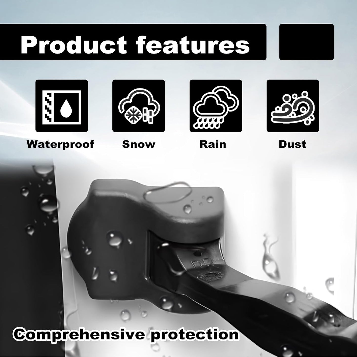 Door Lock Protector Cover Compatible with 2016-2024 Tesla Model 3 Model Y Accessories Door Stopper Cover Latches Covers Interior Upgrade Protection (Set of 8)