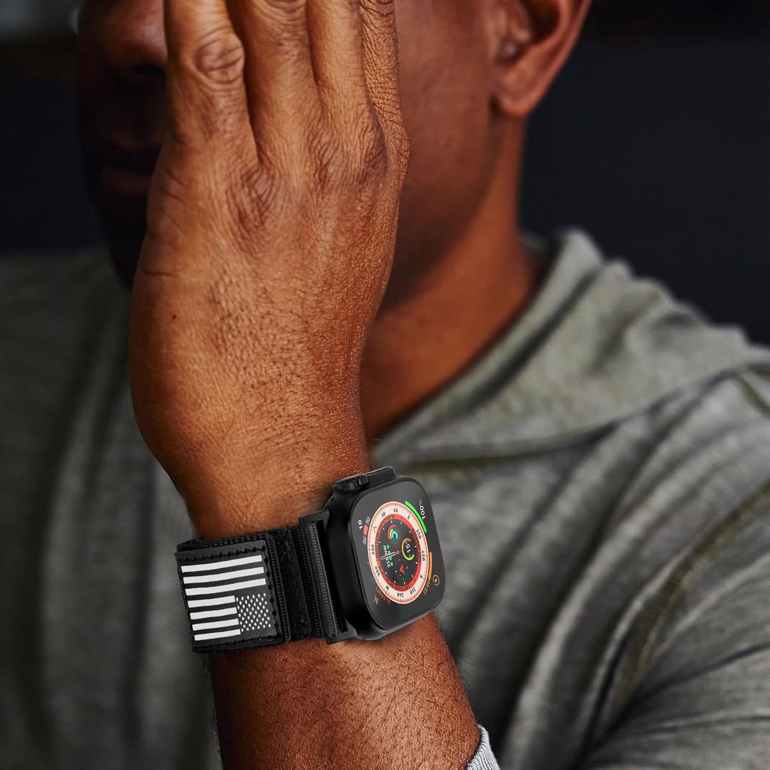 Magnetic Leather Bands Compatible and Rugged Nylon Band with Apple Watch Combination Set