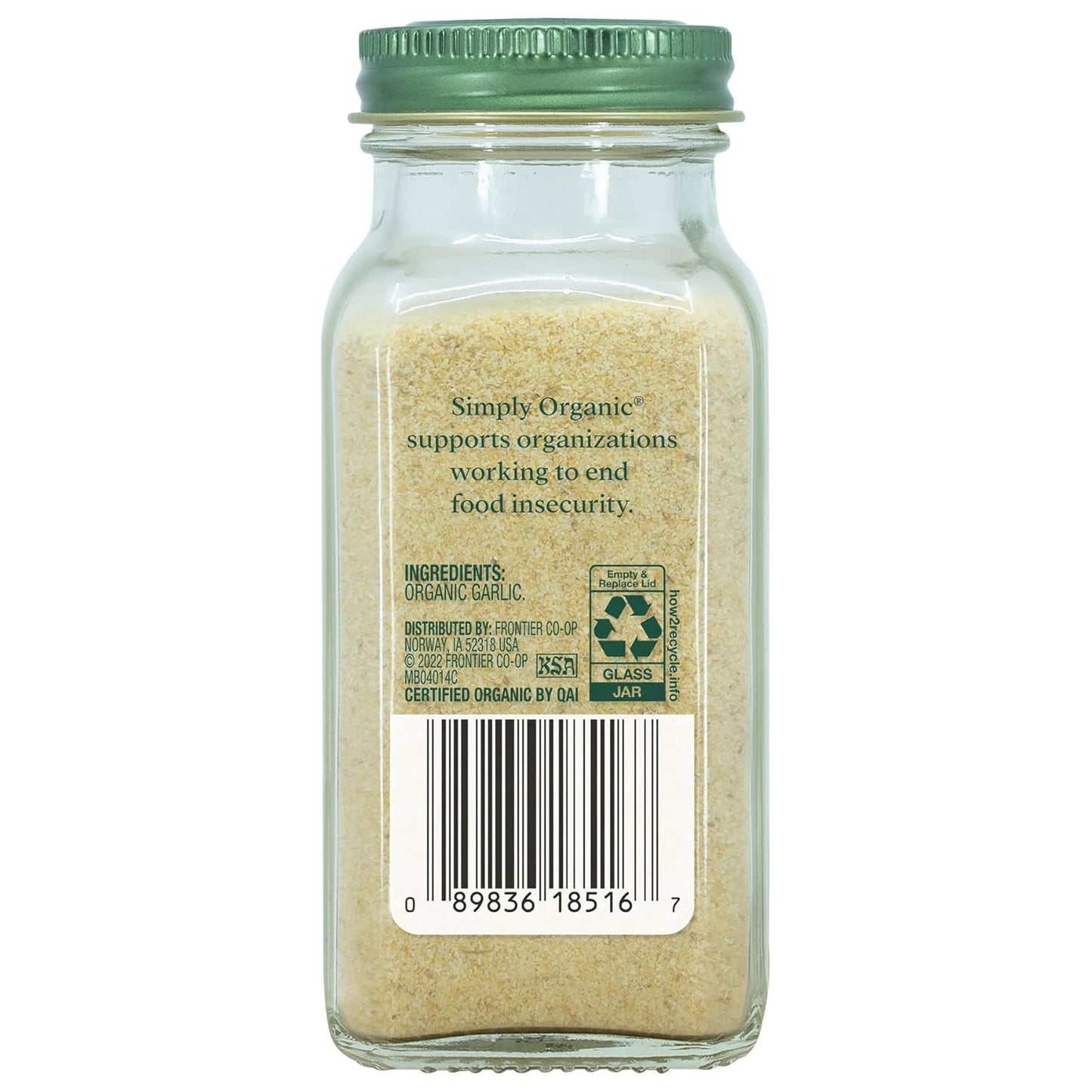 Garlic Powder, Certified Organic | 3.64 Oz | Pack of 6 | Allium Sativum L. TLBH
