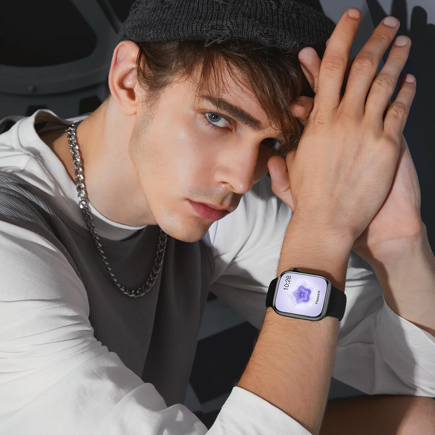 Sport Silicone Band Compatible with Apple Watch Bands 40Mm 38Mm 41Mm 44Mm 45Mm 42Mm 49Mm Women Men,Soft Wristband Waterproof Replacement Sport Strap for Iwatch Bands Series 9 8 7 6 5 4 3 2 1 SE Ultra