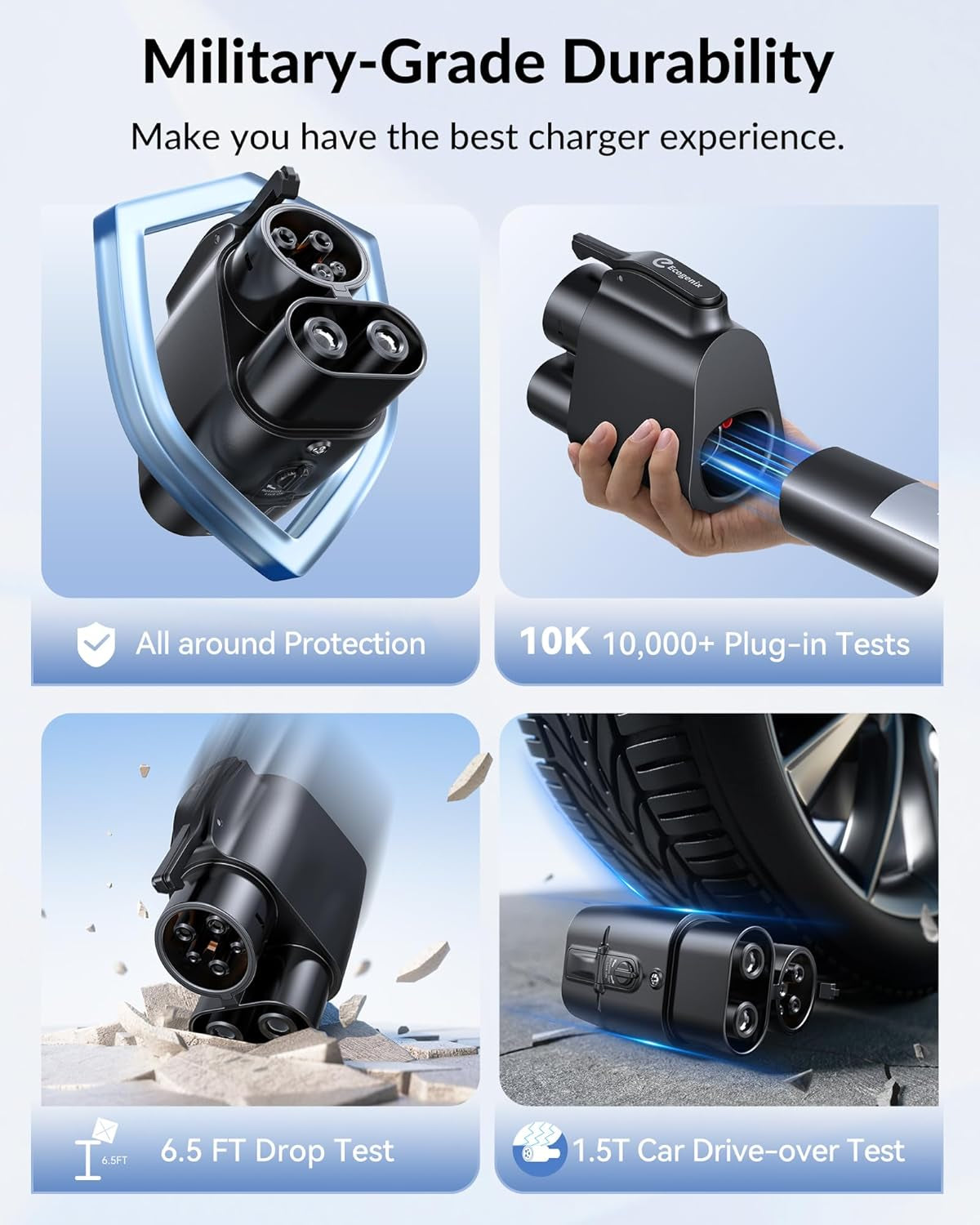 2024 Tesla Supercharger to CCS1 Charging Adapter [Max 500A, 1000V] NACS to CCS Electric Vehicle Adapter, Tesla Supercharger Adapter, Fit for All Ford Evs, Fit for Rivian R1T R1S R2 R3 Evs