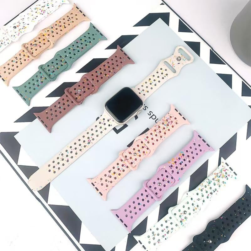 Sport Bands for Apple Watch Band 40Mm 38Mm 41Mm 44Mm 45Mm 42Mm 49Mm, Soft Silicone Wristband for Women Men, Waterproof Sport Strap for Iwatch Series 9 8 7 6 SE 5 Ultra 4 3 2