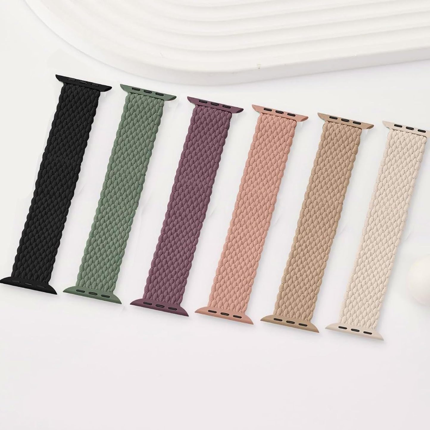 Braided Solo Loop for Apple Watch Band 40Mm 41Mm 38Mm 44Mm 45Mm 42Mm Ultra/2 49Mm Men/Women,Stretchy Nylon Sport Wristband Strap for Iwatch Bands Series 9/8/7/6 5/4/3/2/SE 40 44 38 42 41 45 Mm