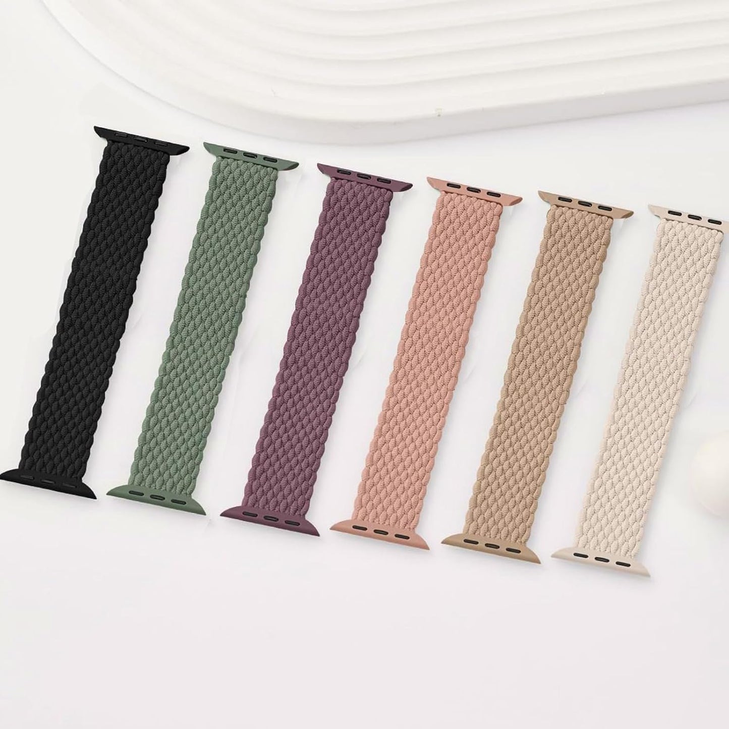 Braided Solo Loop for Apple Watch Band 40Mm 42Mm 41Mm 38Mm 44Mm 46Mm 45Mm Ultra/2 49Mm Men/Women,Stretchy Nylon Sport Wristband Strap for Iwatch Bands Series 10/9/8/7/6 5/4/3/SE 40 44 42 41 45 46 Mm