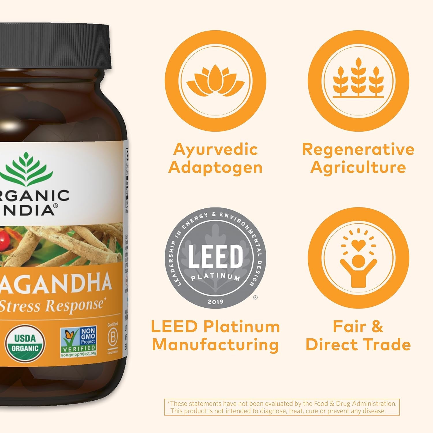 Ashwagandha Capsules - Organic Ashwagandha Supplement - Vegan Ashwagandha Root, Gluten-Free, Kosher, Non-Gmo, Supports Stress Relief, Energy, and Sleep - 90 Capsules TLBH