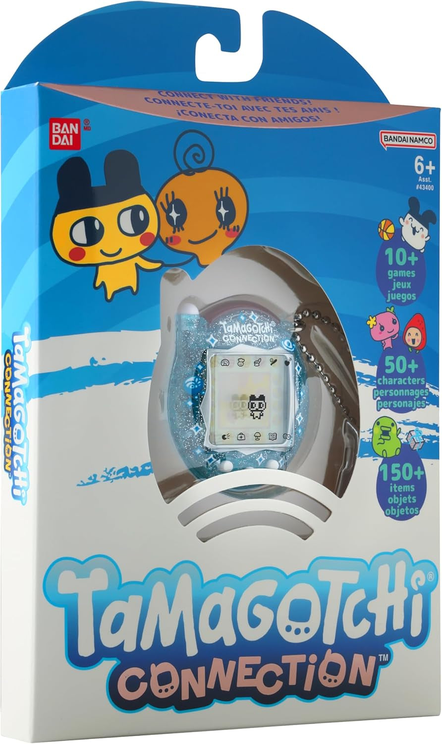 Bandai Connection Digital Pet Blue Glitter Shell Virtual Pet Electronic Toy with Infra-Red Connection for Shared Fun | Kids Toys for Girls and Boys Are Great Japanese Gifts BanUK