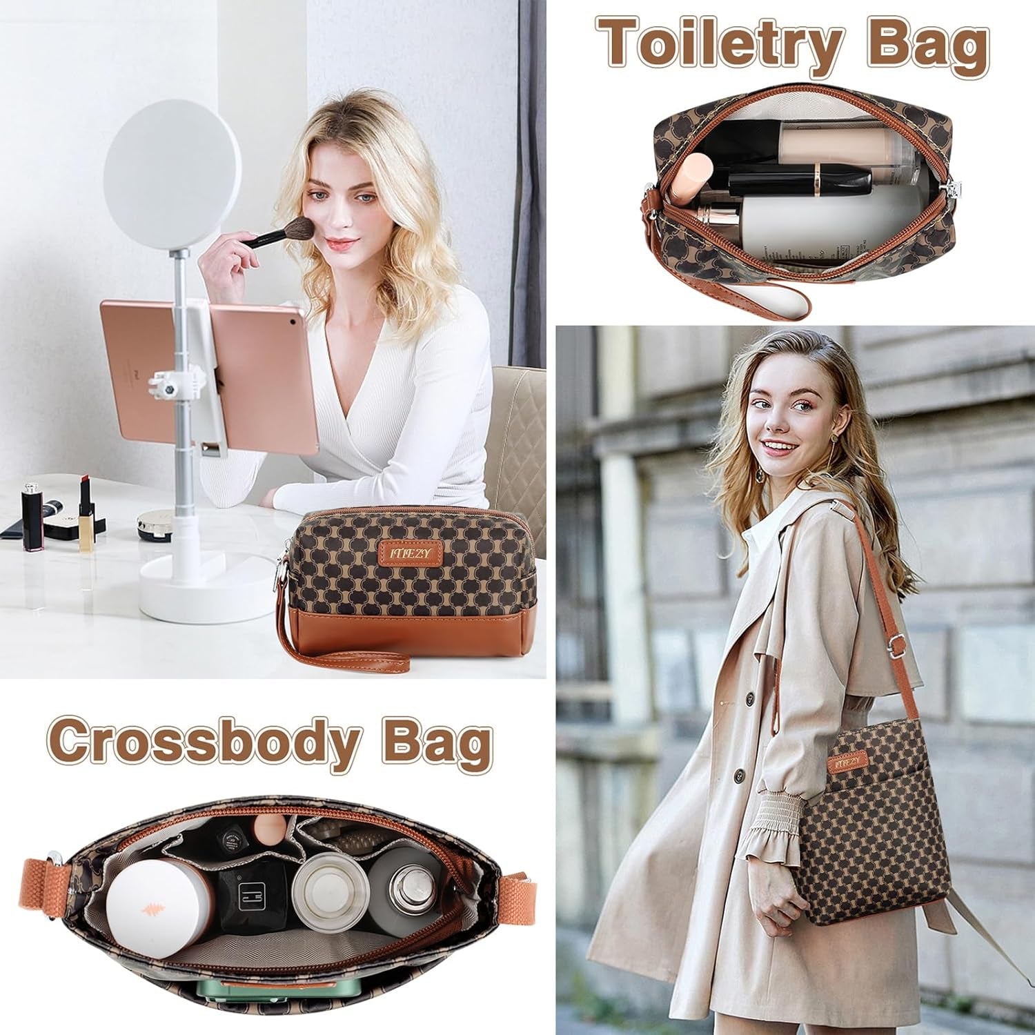 Weekender Bag for Women, Travel Duffel Bag Carry on Overnight Bag with Shoe Compartment Large Nylon Travel Weekend Tote Bag