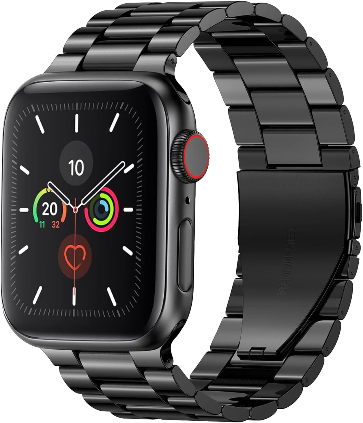 Stainless Steel Apple Watch Band for Apple Watch 49Mm 45Mm 44Mm 42Mm 41Mm 40Mm 38Mm, Waterproof Iwatch Band for Iwatch Series 9 8 7 6 5 4 3 2 1 SE Ultra for Women Men