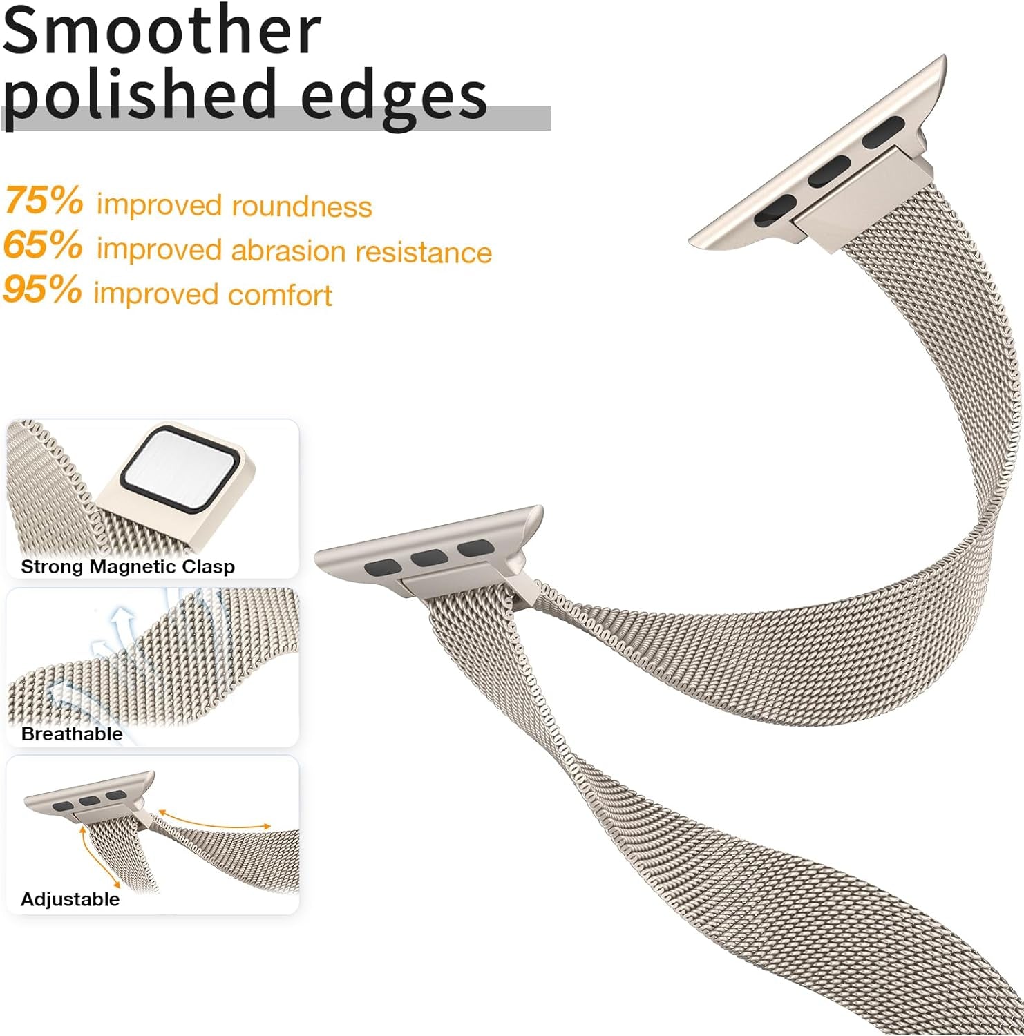 Slim Milanese Loop Compatible with Apple Watch Band for Women 40Mm 41Mm 38Mm 44Mm 45Mm 49Mm 42Mm, Stainless Steel Magnetic Mesh Strap Work on Iwatch Bands Series 9 8 7 6 5 4 3 2 1 Ultra SE