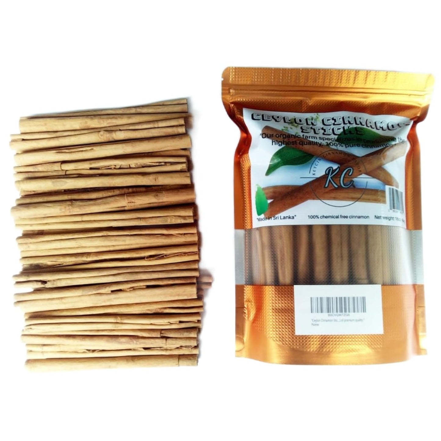 1 Lb of Organic Ceylon Cinnamon Sticks, 7 Inches Long, Chemical-Free, and 100% Natural. These Are Premium Quality True Cinnamon (Cinnamomum Verum) from Sri Lanka. TLBH
