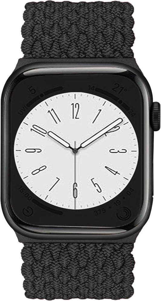 Braided Solo Loop Compatible with Apple Watch Bands 38Mm 40Mm 41Mm 42Mm 44Mm 45Mm 49Mm Women Men, Stretchy Elastic Nylon Sport Strap for Iwatch Bands Series 9/8/7/6/5/4/3/2/1/Se/Ultra