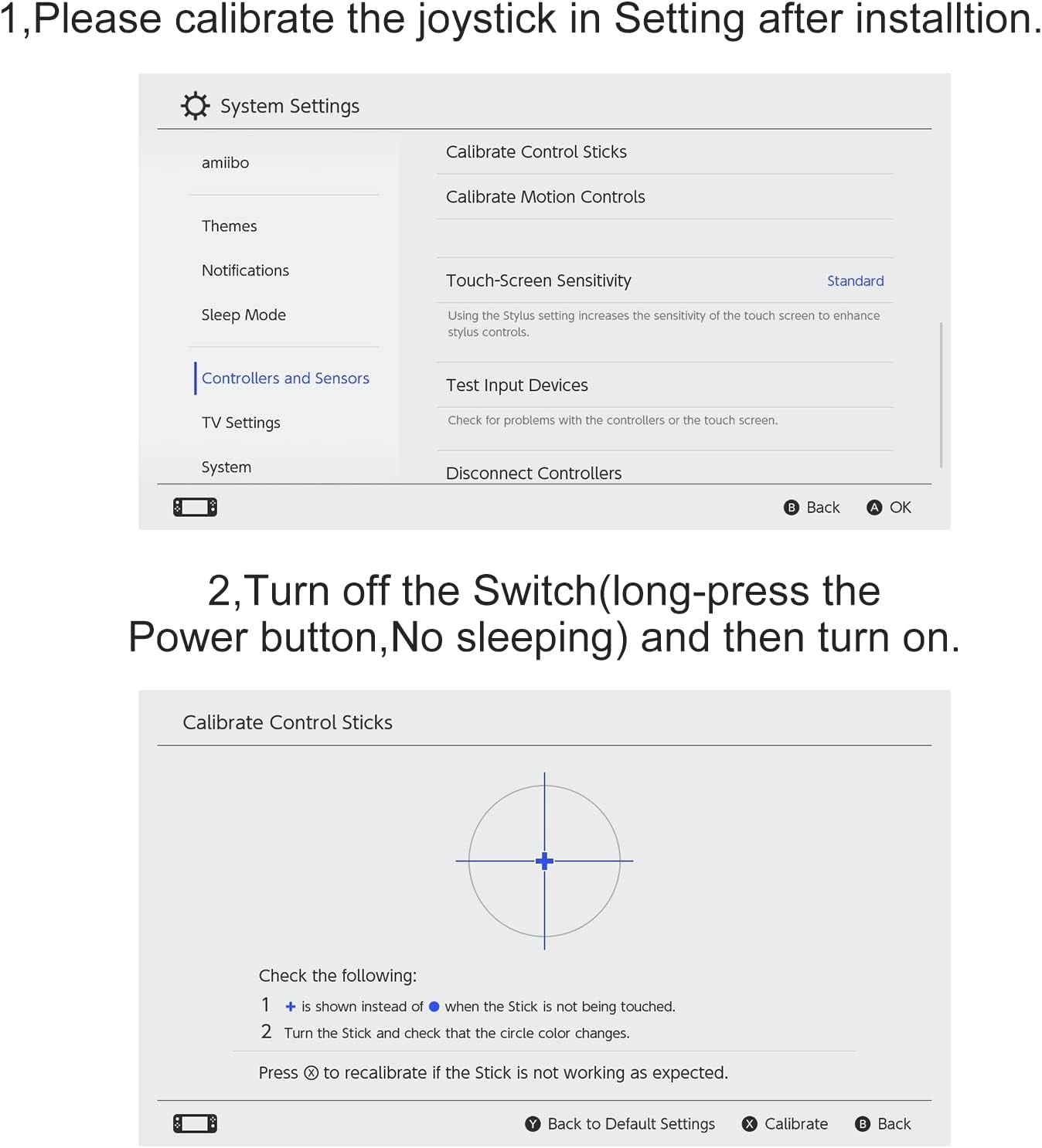 Gulikit Switch Joystick Replacement, No Drifting, Hall Effect Joystick for Switch Joycon, Switch OLED & Switch Lite, Include Repair Kit, Thumb Stick Cap (1 Pair)