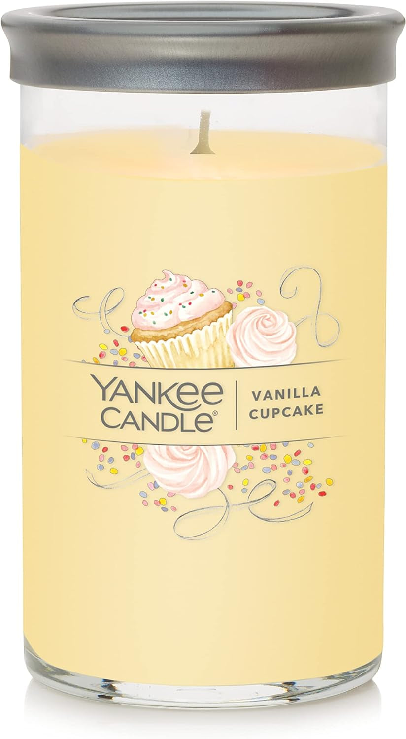 Vanilla Cupcake Scented Classic 22Oz Large Jar Single Wick Candle, over 110 Hours of Burn Time, Ideal for Creating Relaxing Ambience & Holiday Gifting