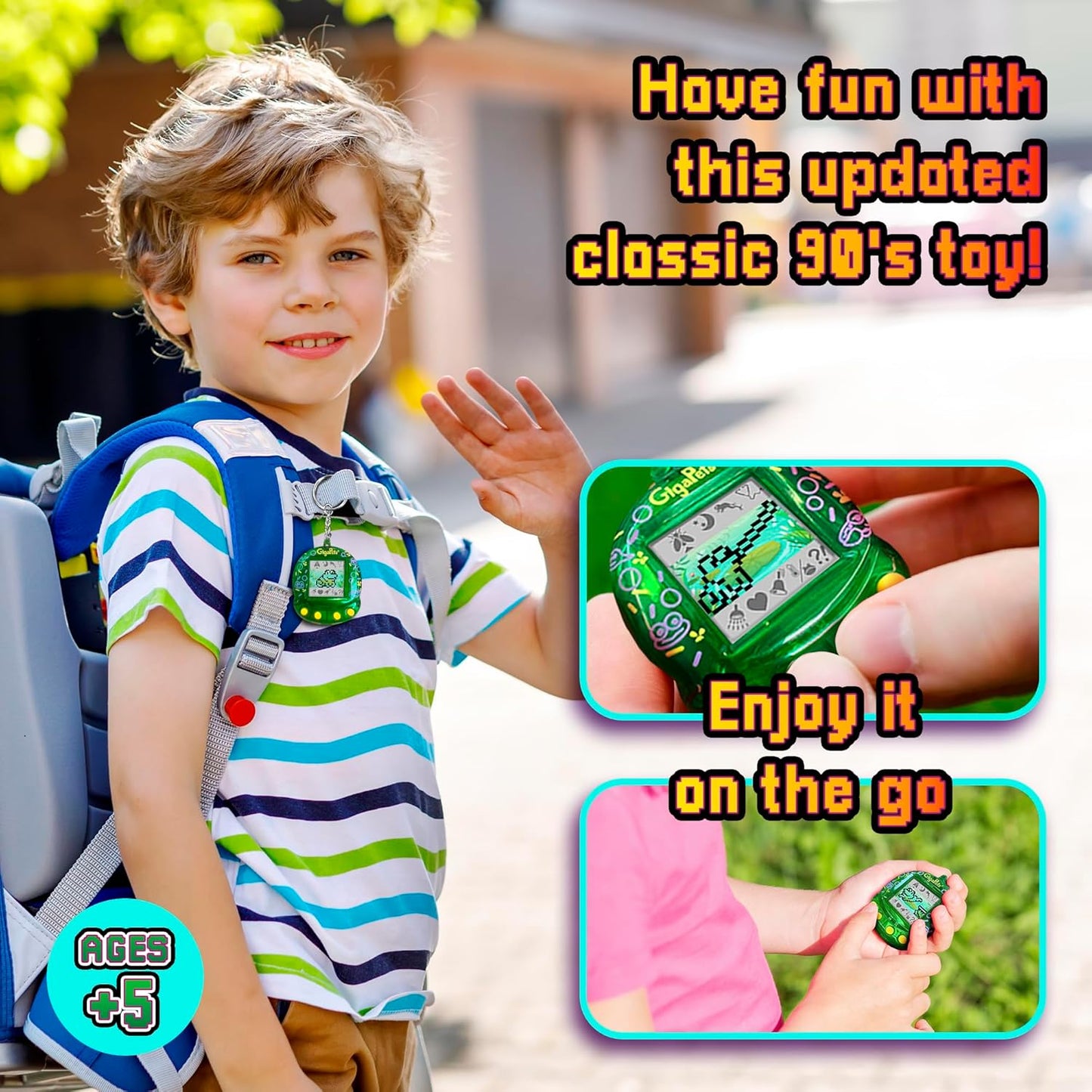 Giga Pet Virtual Pet for Kids Ages 5 and Up, 90S Throwback, Floppy Frog | 25Th Anniversary Edition Upgraded Collector’S Edition | Kids Learn to Take Care of a Pet ZOUSA