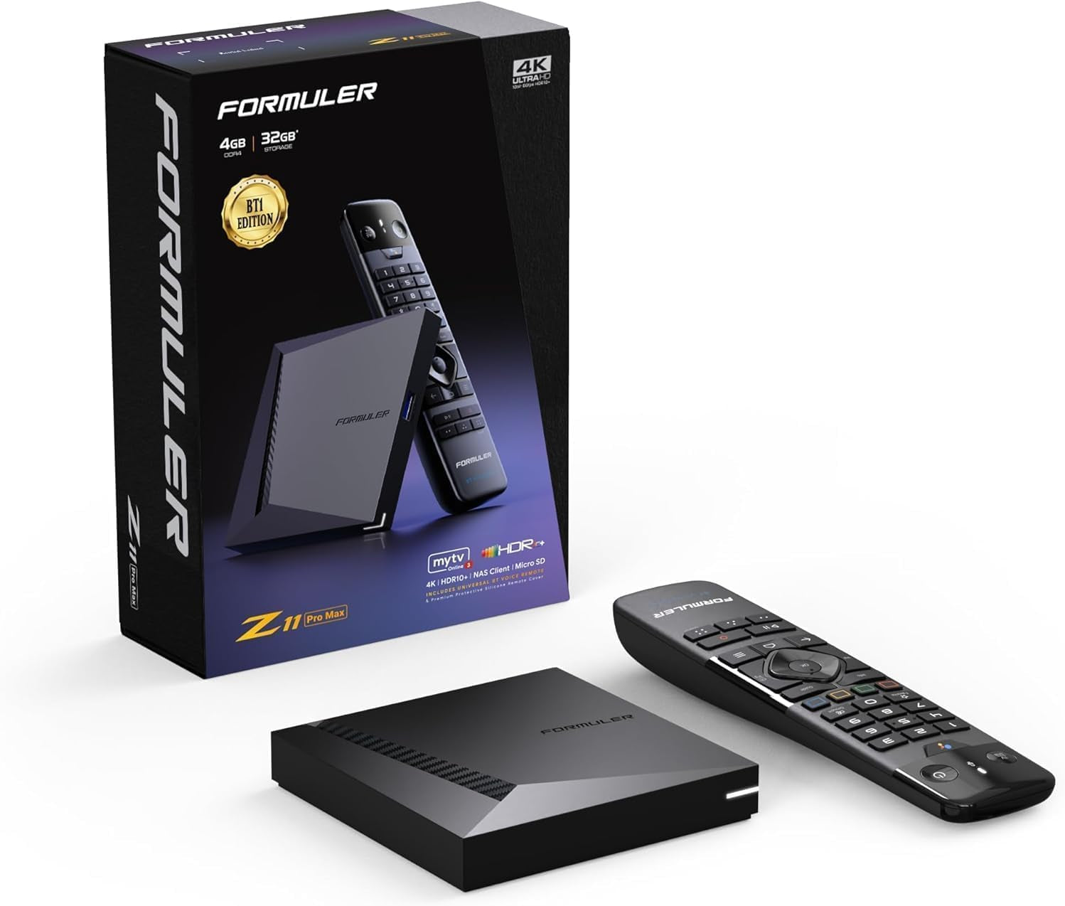 Formular Z11 Pro Max Android 11 Wireless AX 2X2 Gigabit LAN 4GB Ram 32GB ROM 4K with Bluetooth BT1 Remote Control Edition with Extra IR Remote Free