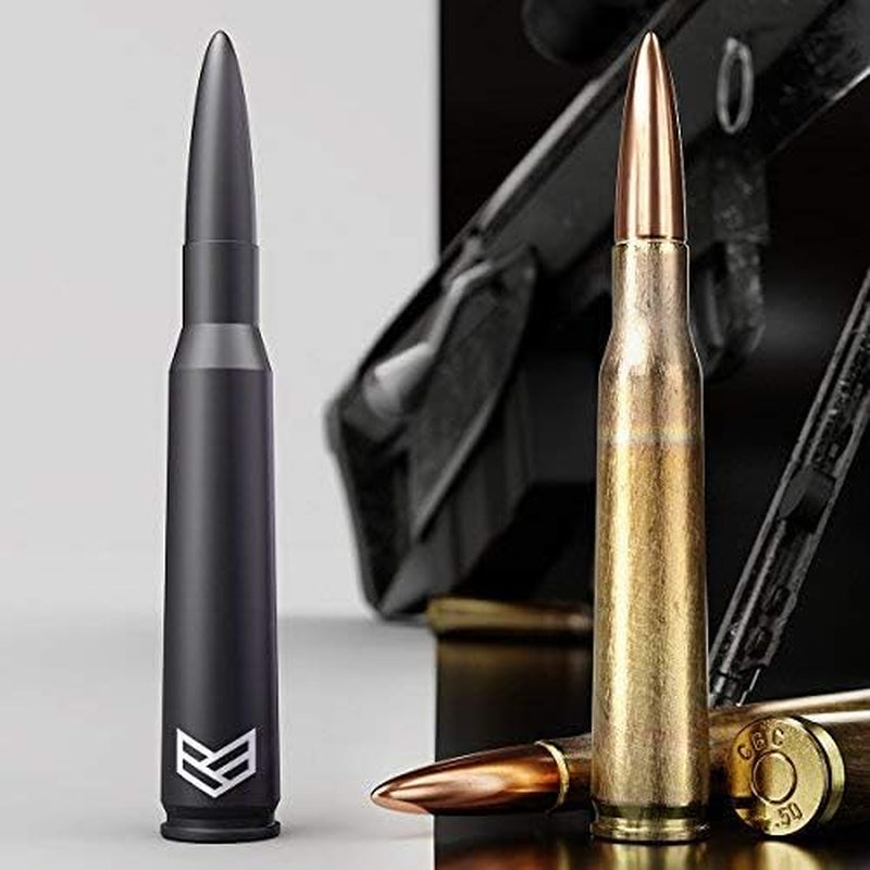 Bullet Antenna Chevy Silverado & GMC Sierra Trucks - 50 Cal Truck Antenna Accessories - anti Theft - Carwash Safe - Short Replacement Antenna