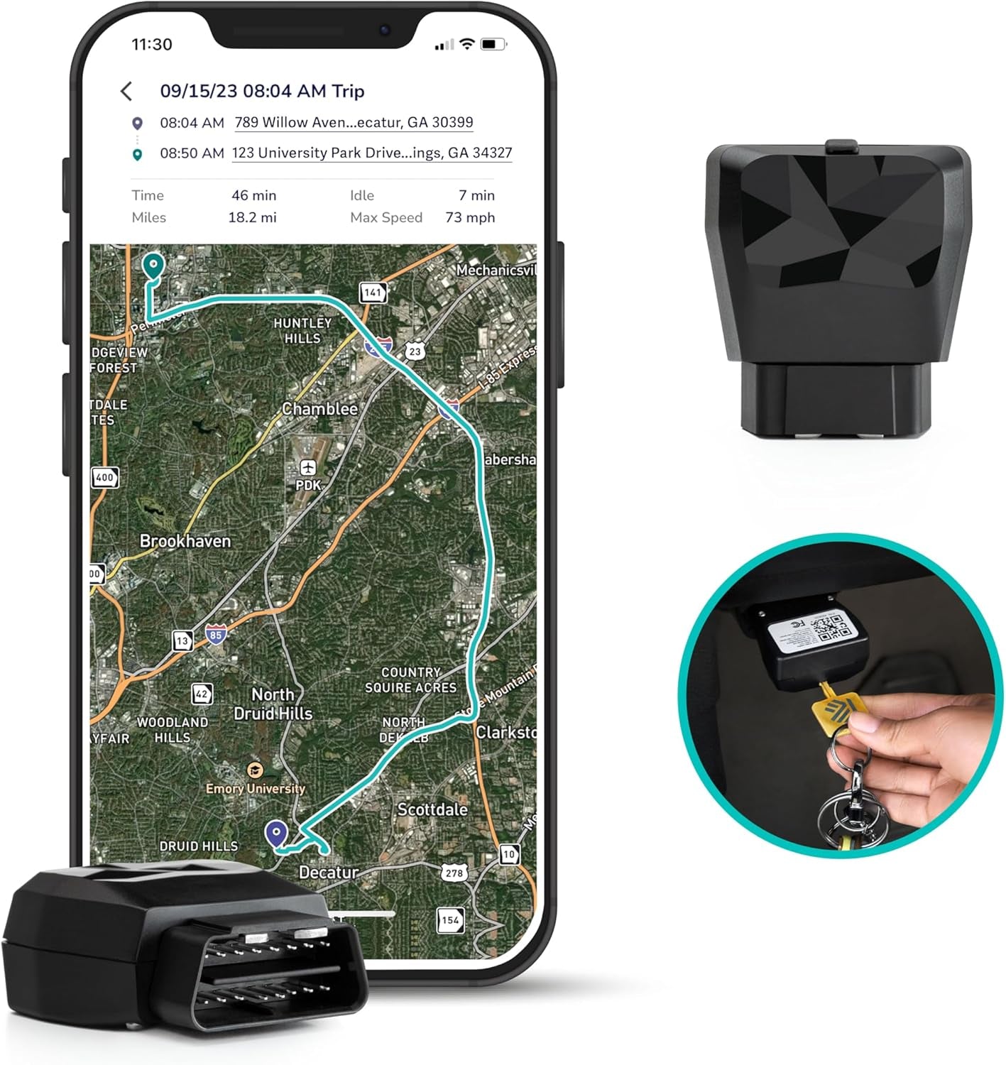 Business Fleet, GPS Tracker for Vehicles, 4G LTE & 5G, Real-Time GPS Tracking, 14-Day Free Trial, Simple Activation, Simple Plug-In Car GPS Tracker (Pack of 4) TRUCK DRIVER