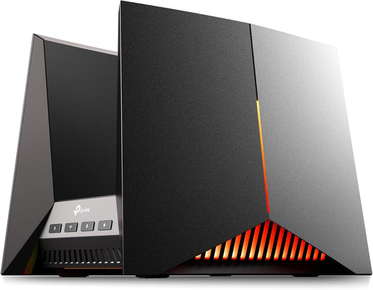 Tri-Band BE19000 Wi-Fi 7 Gaming Router Archer GE800 | 12-Stream 19 Gbps | 2×10G + 4×2.5G Ports, USB 3.0 | Turbo Acceleration, Dedicated Gaming Port & Panel, RGB Lighting | Easymesh, Homeshield