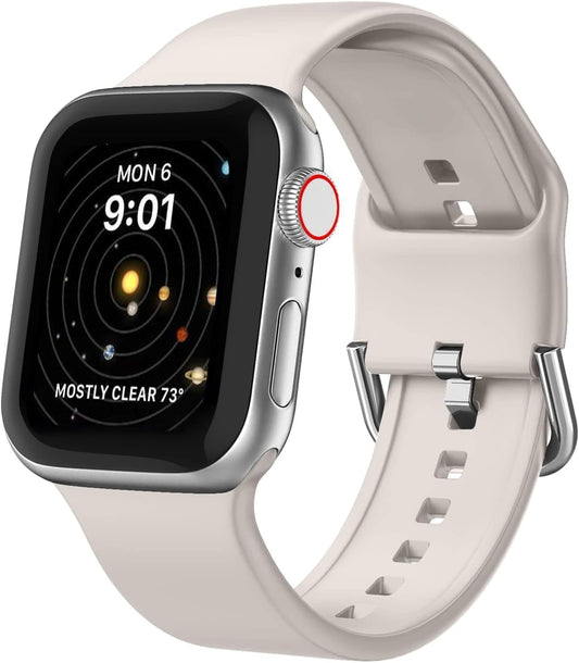 Silicone Band for Men and Women,Compatible with Apple Watch Band 38Mm 40Mm 41Mm 42Mm 44Mm 45Mm 49Mm,Sports Waterproof for Iwatch Bands Series 9 8 7 6 5 4 3 2 1 SE Ultra.