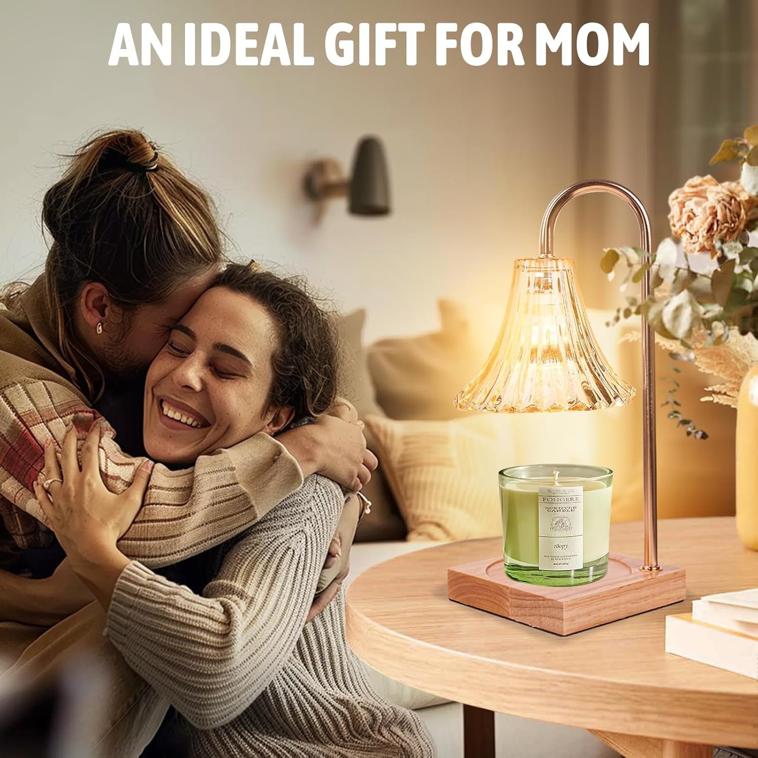 Fragrance Candle Warmer Lamp，Electric Candle Warmer with Timer & Dimmer，Mom Christmas Birthday Gifts for Women, House Warming Gifts New Home Bedroom Decor